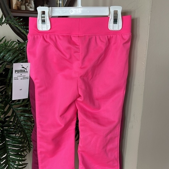 Brand New Puma Neon Pink Tracksuit Zip Up Track Jacket & Pants Glitter Ruffle - Picture 7 of 16